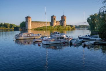 August evening near the fortress of Olavinlinna, Savonlinna