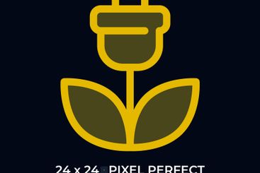 Sustainable energy dark color ui icon