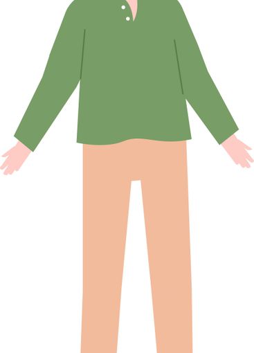Full length vector illustration of a friendly young man...