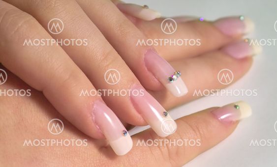Hands with french manicure