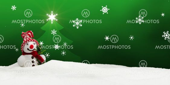 snowman Merry Christmas green