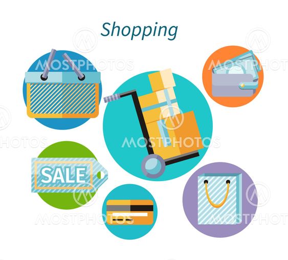 Shopping Concept Flat Design Style