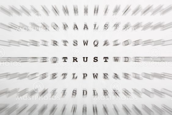 Crossword letters, focus on word trust