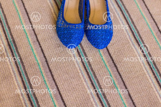 Elegant blue flat shoes for women