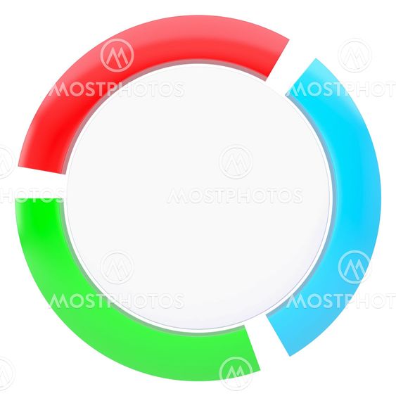 Multicolored abstract disk