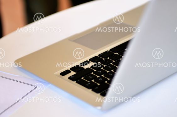 Stylish modern laptop on a desk