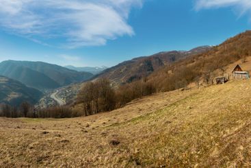 Early spring Carpathian mountains