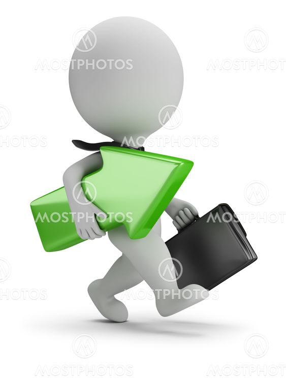 3d small people - successful businessman