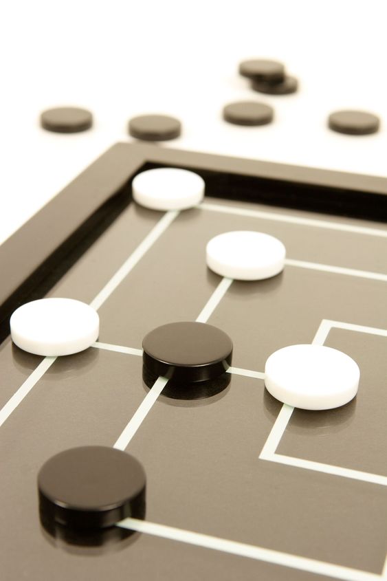 black and white board game