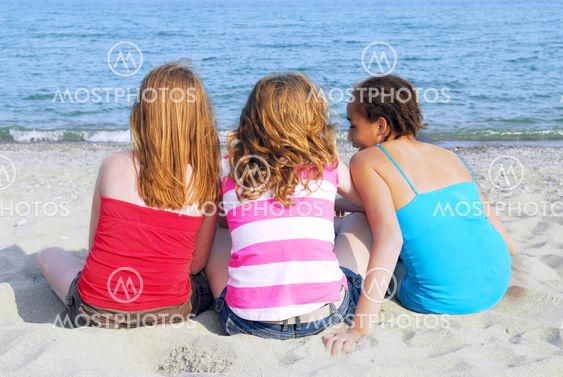 Girls on beach
