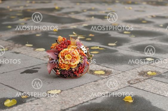 Orange wedding bouquet
