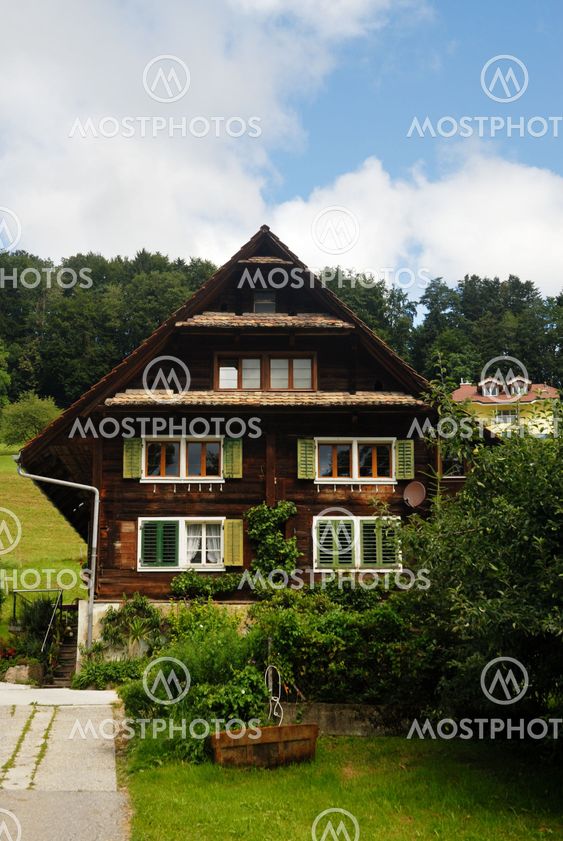 Typical wooden chalets