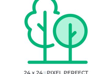 Growing trees duotone color ui icon