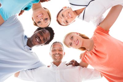 Group Of People With Head Together