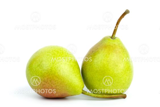 Two green pears