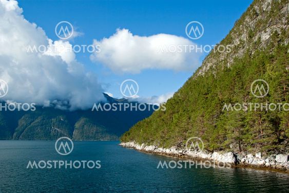 Fjord and mountain