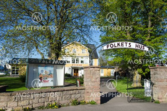 Ingång till Folkets Hus i Borgholm