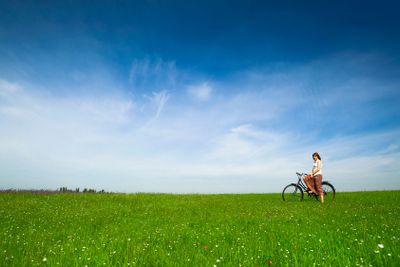 Girl with a bicycle