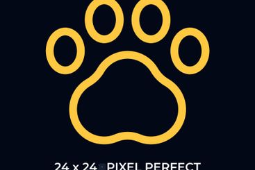 Animal paw sign dark color line ui icon