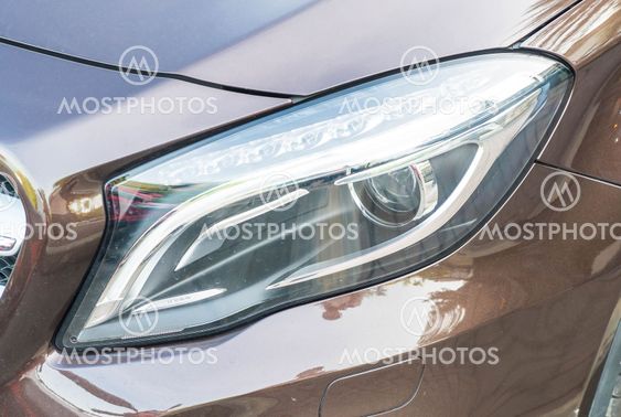Head lights of a car