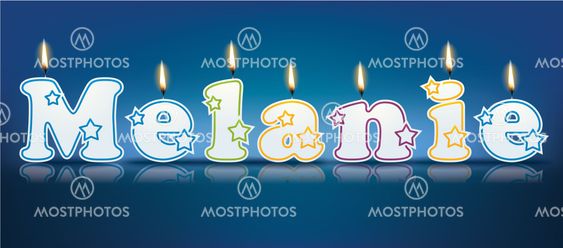 MELANIE written with burning candles