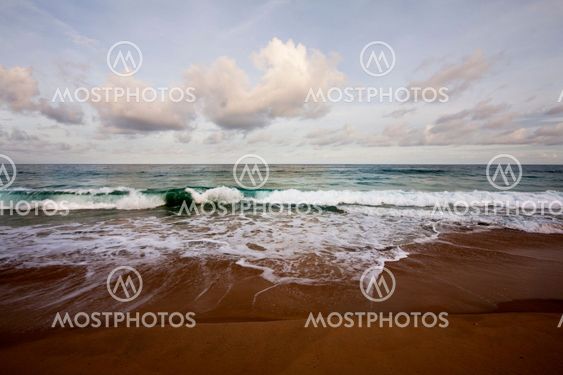 Beach, sea, and sky
