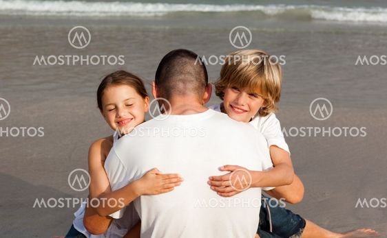 United Family on the beach having fun