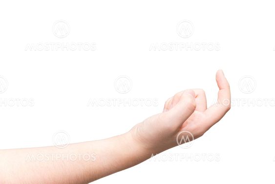 Hand with curl index finger