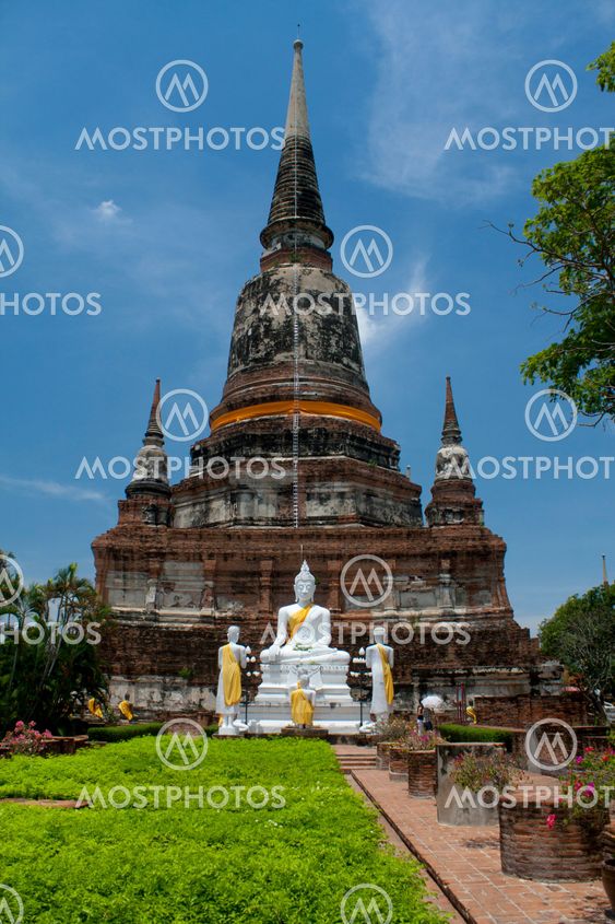 The Buddha status of wat yaichaimongkon at ayuttaya province,Thailand
