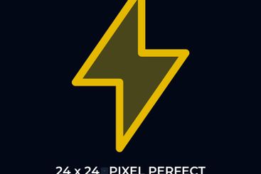 Thunderbolt symbol dark color ui icon