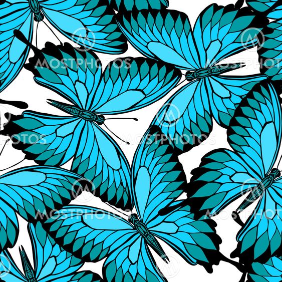 seamless pattern from butterflies