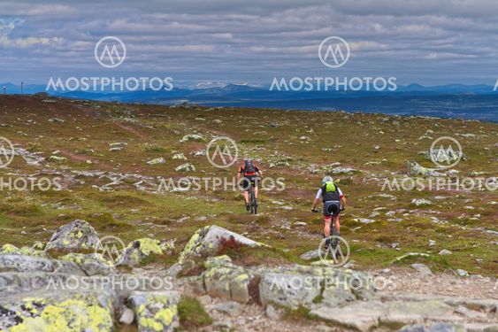 Biking in the mountains of Norway