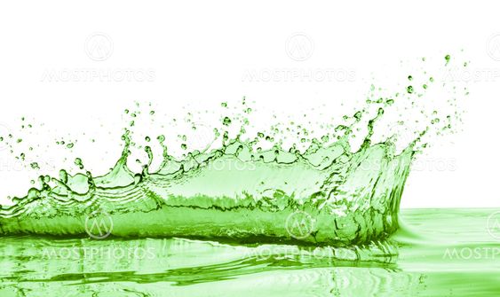 green liquid splash