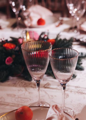 Beautiful table decoration for luxury  event in pink and...