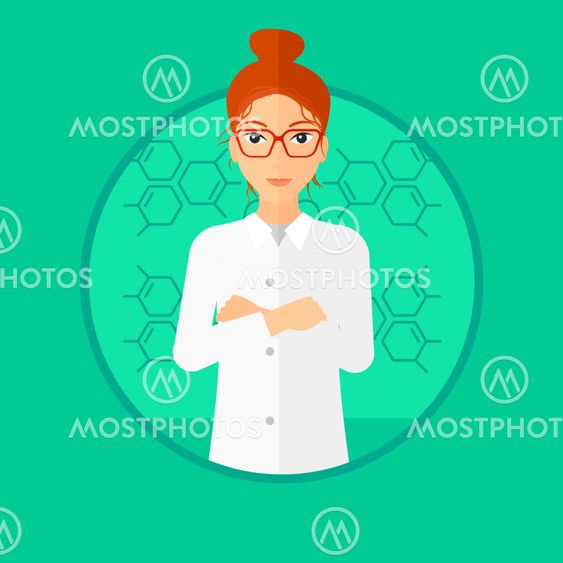Female laboratory assistant.