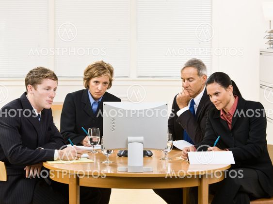 Business people in video meeting