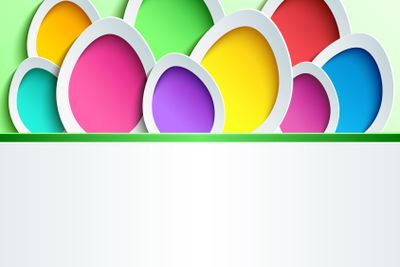 Easter card with colorful 3d egg