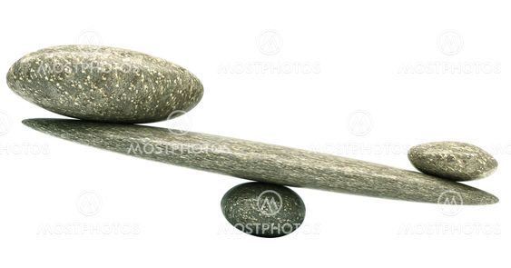 Balancing: Pebble stability scales with stones