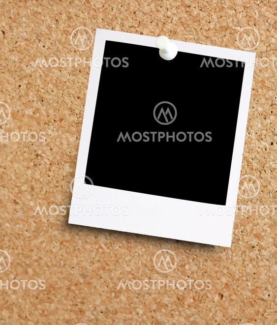 Instant photo on noticeboard