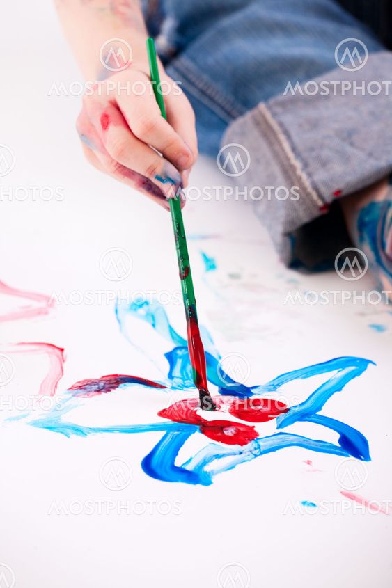 Boy painting