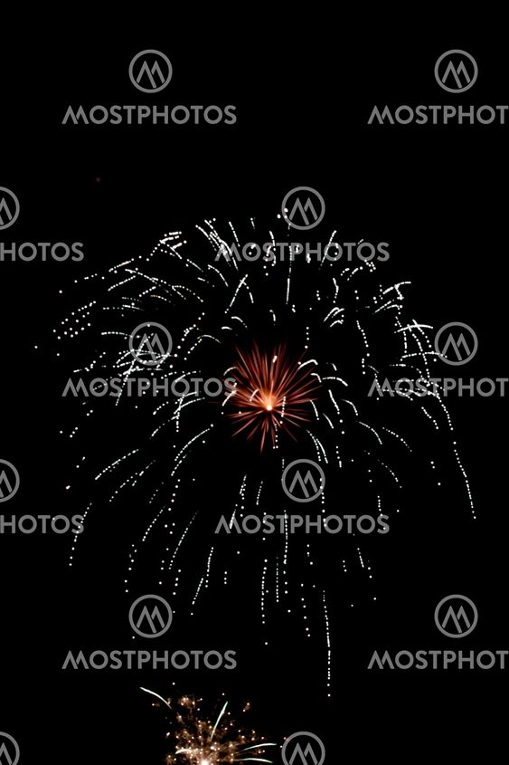 fireworks on black background