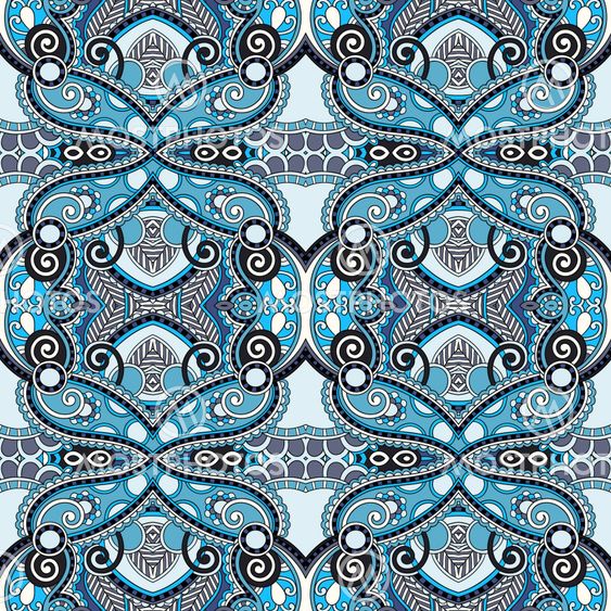 geometry vintage floral seamless pattern