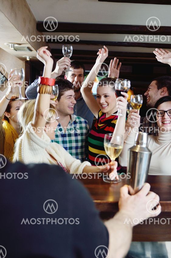 Group of happy young people