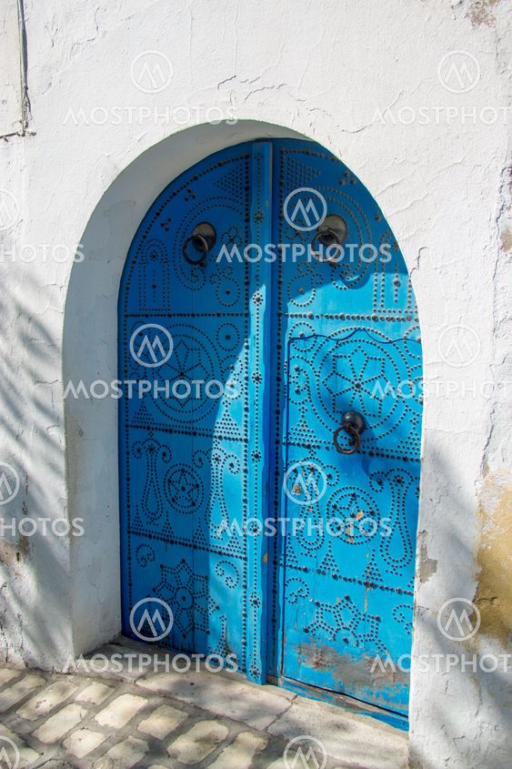 White and blue town Sidi Bou Said, Tunisia, North Africa