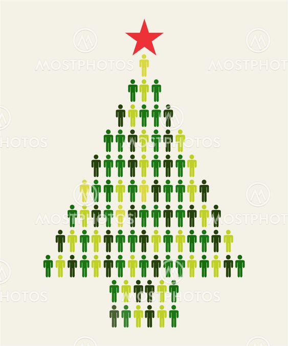 Social media people Christmas tree