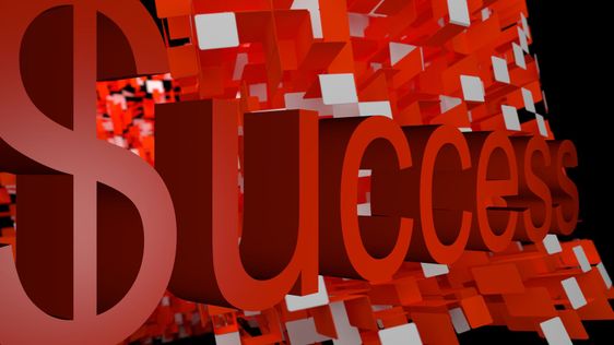 Success on abstract background
