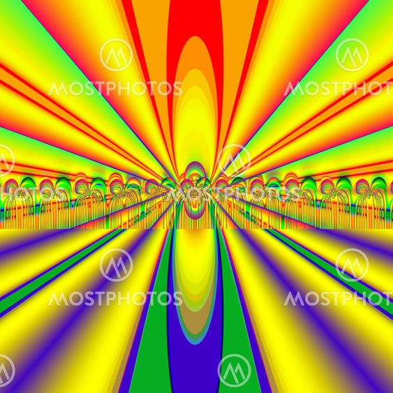 Colorful fractal decorative feature, magic splendor, wonderful harmony and fractal lines. A-0818.