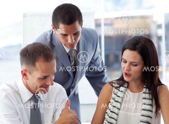 Business people working together
