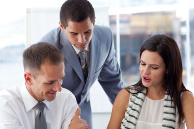 Business people working together