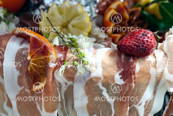 Ham and Fruit Composition